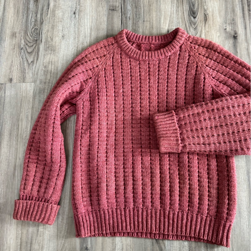 Vintage Rose Cable Knit Sweater - Picture 6 of 15